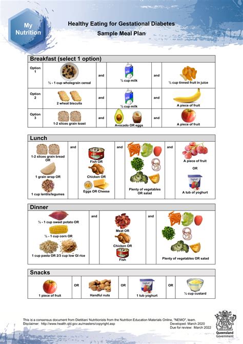 Gestational Diabetes Meal Plan Download Printable Pdf Templateroller