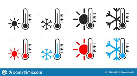 Ikona Termometru Lub Symbol Temperatury Lub Ilustracja Wektora