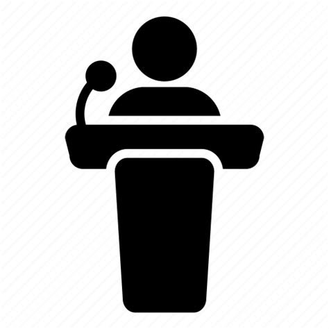 Man, person, podium, public, speaker, speech, talking icon - Download ...