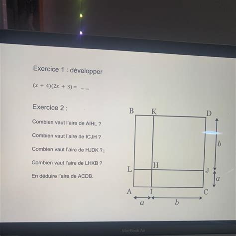 Bonjour Jaimerai Que Vous Maidez Sur Un Exercice De Maths Car Jai Du