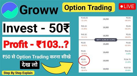 ₹50 से Option Trading कैसे करें Live Option Trading In Groww App