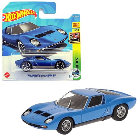 Carrinho Hotwheels 71 Lamborghini Miura Sv Azul Hw Exotics Em Promoção Na Americanas