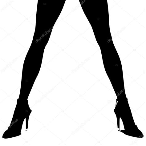 Silhouette Of Female Legs Stock Vector By Slim D