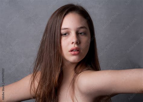 Teen Model With Bare Arms Stock Photo Adobe Stock