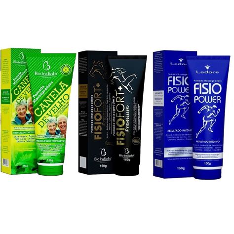 Kit Pomada Canela De Velho FisioFort Premium Fisio Power Shopee