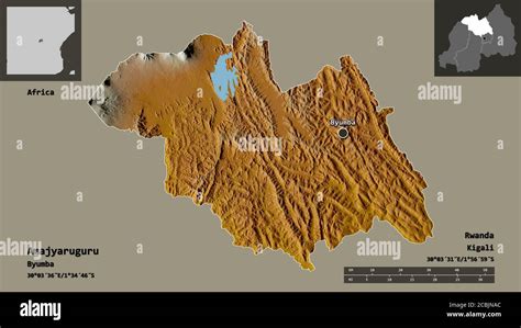 Forma De Amajyaruguru Provincia De Ruanda Y Su Capital Escala De