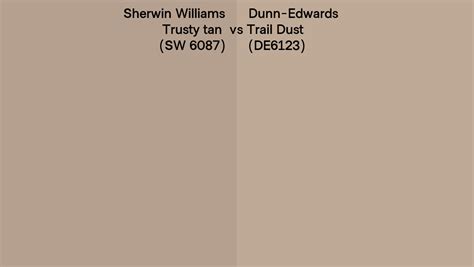 Sherwin Williams Trusty Tan Sw Vs Dunn Edwards Trail Dust