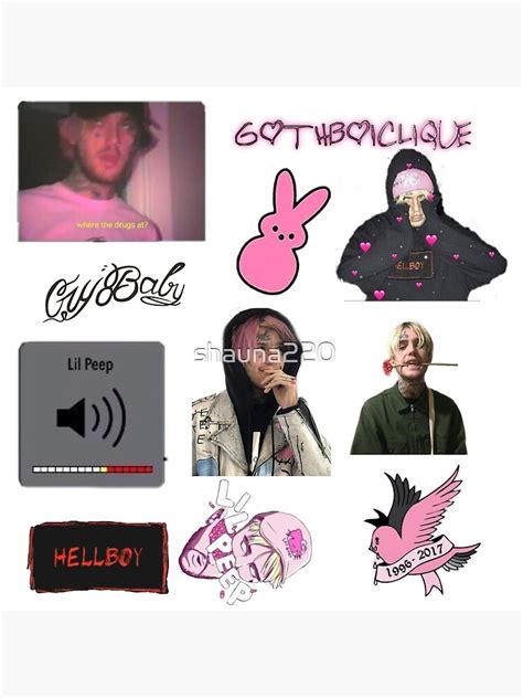 Aesthetic Lil Peep Sticker Packs Poster For Sale By Shauna220 Redbubble