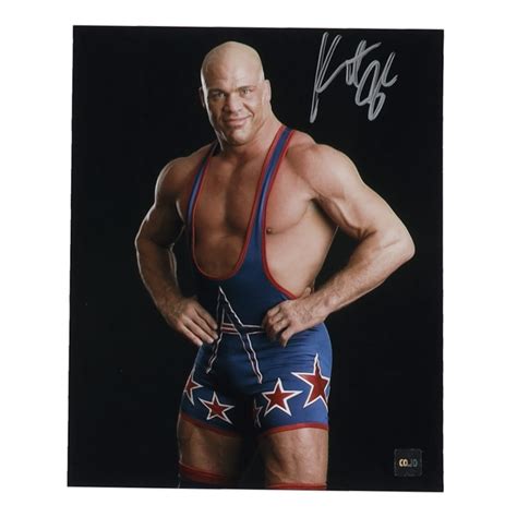 Kurt Angle Signed Wwe X Photo Cojo Pristine Auction