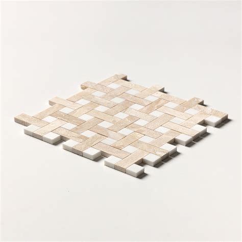 Diana Royal Snow White Multi Finish Basket Weave X Marble Mosaic