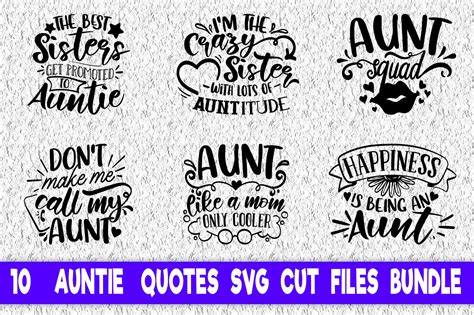 Auntie Quotes Bundle Graphic By Svg Bundle · Creative Fabrica