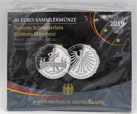 Bundesrepublik Deutschland BRD 20 Euro 2019 G Tapferes Schneiderlein