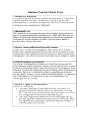 Project Management Group Assignment Part 3 Docx Business Case For