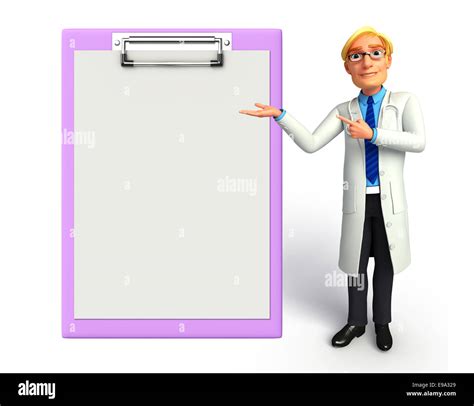 Illustration Of Young Doctor With Notepad Stock Photo Alamy