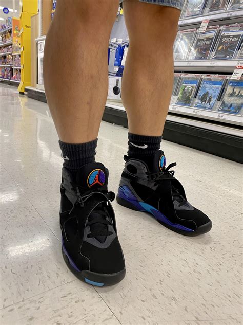 Aqua 8s On Feet