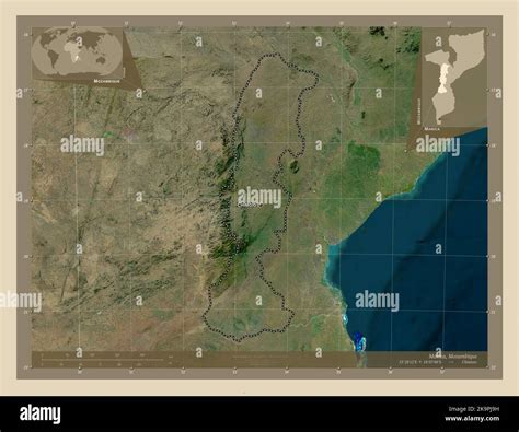 Manica, province of Mozambique. High resolution satellite map