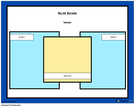 Karşılaştırma ve Kontrast Karakter Şablonu Storyboard