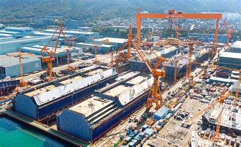 Puesta a flote simultánea de cuatro buques LNG en Geoje Puente de