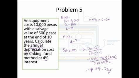 Sinking Fund Method Part Youtube