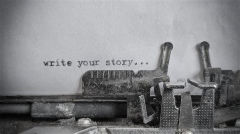 Write You Story Text Typed On Blank Sheet With An Old Typewriter In Vintage Background Stock ...