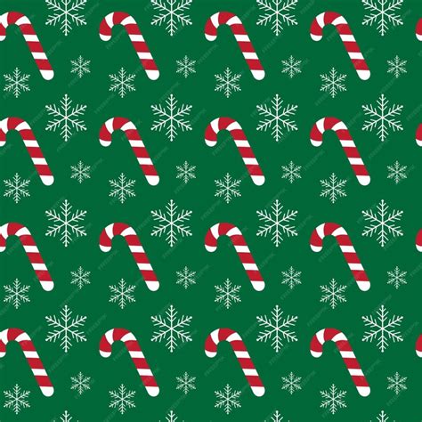 Premium Vector Christmas Seamless Pattern With Candy Canes And