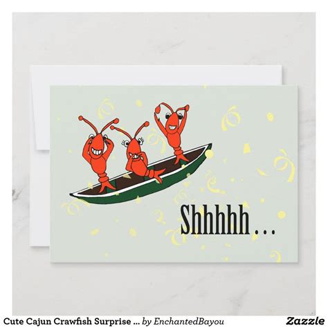 Cute Cajun Crawfish Surprise Party Invitations Zazzle In 2022