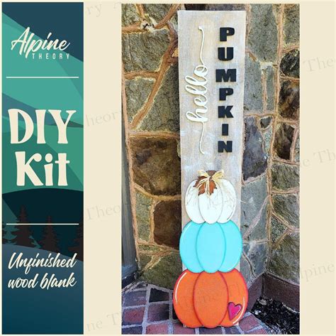 Hello Pumpkin Porch Leaner Diy Kit Etsy