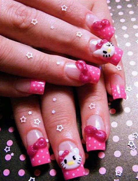 Pin By Eloina Martinez On Uñas Hello Kitty Nails Hello Kitty Nails Art Nail Art Designs