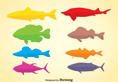 Colorful Silhouette Fish Vector 112169 Vector Art at Vecteezy