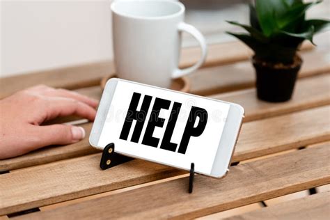 Hand Writing Sign Help Conceptual Photo The Action Of Helping Someone To Do Something Improve A