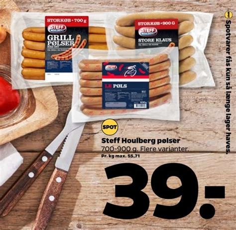 Steff houlberg grillpølser tilbud hos Netto