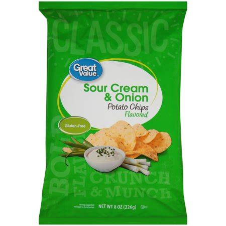 Great Value Sour Cream & Onion Potato Chips, 8 Oz. - Walmart.com