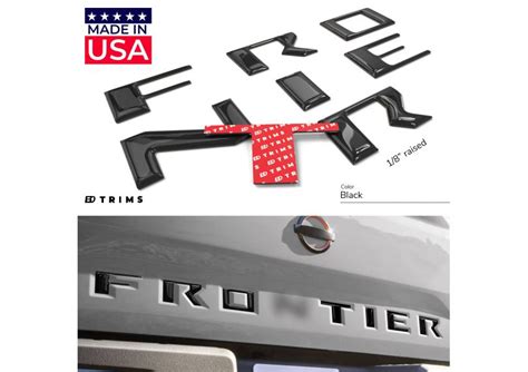 Tailgate Raised Letter Inserts For Nissan Frontier