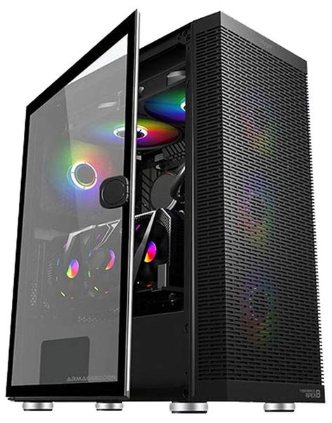 Armaggeddon Gaming Pc Case Tessaraxx Apex 8 Air E Atx Mesh Design Front Panel Black