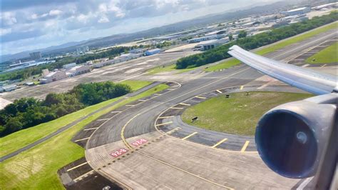 United Er Stunning Takeoff From San Juan Sju Youtube