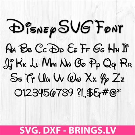 Walt Disney Font Alphabet