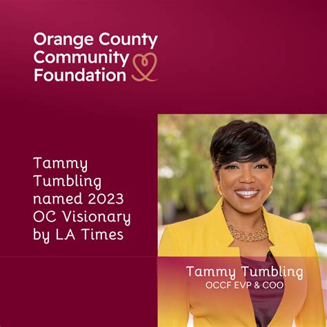 Tammy Tumbling named 2023 OC Visionary by LA Times - Orange County ...