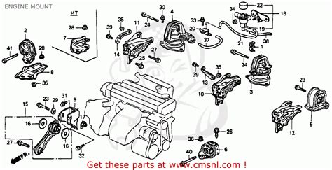 1990 Honda Engine Illustration