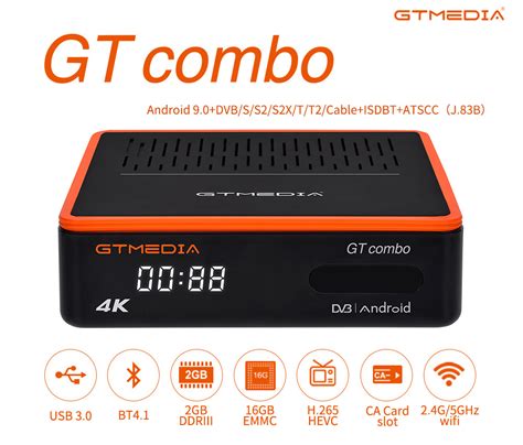 Gtmedia Gt Combo DVB Andriod 4K Internet TV Box Set Top Box And Gt