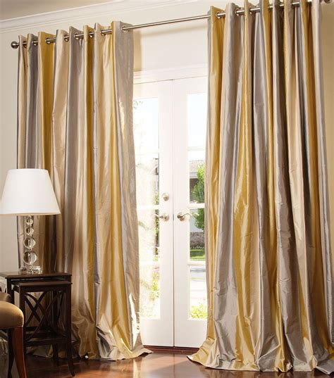 Striped Silk Drapes | Faux silk curtains, Silk curtains, Custom drapes