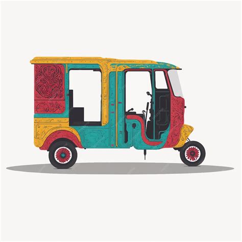 Premium Vector | Indian auto rickshaw vector illustration design