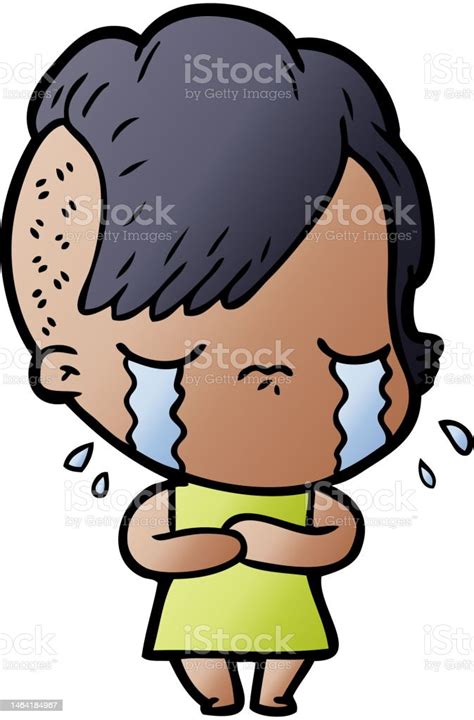 Cartoon Crying Girl Stock Illustration Download Image Now Adult Art Art Product Istock