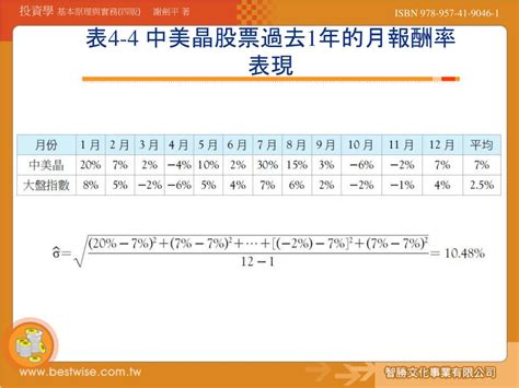 Ppt 第 4 章 報酬與風險 Powerpoint Presentation Free Download Id 5827219