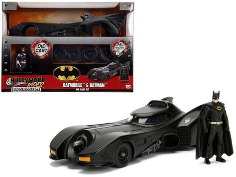 Carro Miniatura Metal Cast Batmóvel Batmobile 1989 e Batman DC