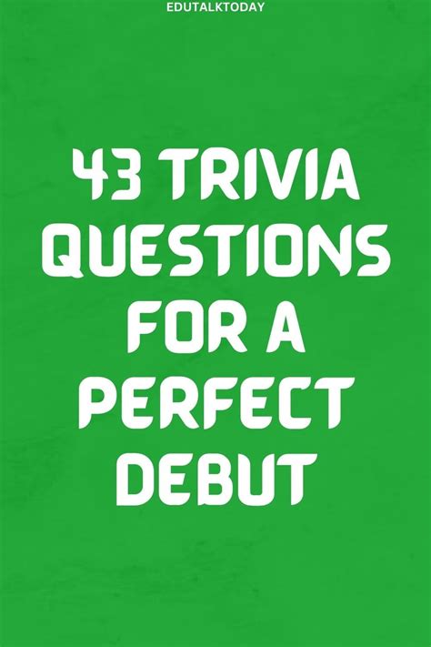 Best 12 52 Easy Trivia Questions For A Perfect Debut Artofit