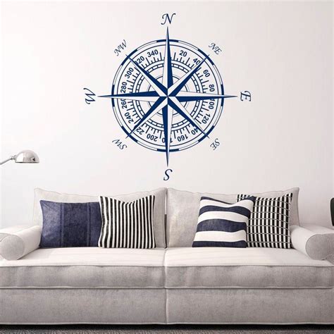 Kompass Wall Decal Vinyl Aufkleber Nautisch Dekor Nautische Etsy