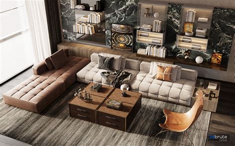 Living Room Nautical Theme 3d model Buy Download 3dbrute