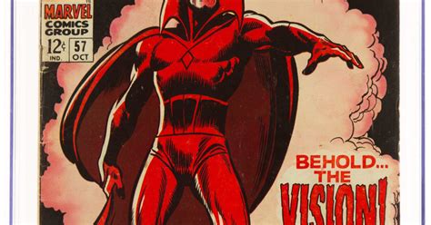 First Appearance Of The Vision Avengers At Auction