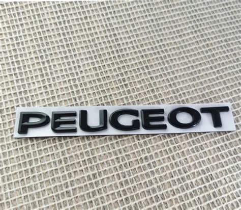 LOGO PEUGEOT INSIGNE Sigle Monogramme Embleme Noir 108 206 207 208 308