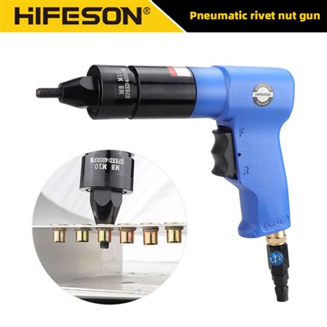 HIFESON Pneumatic Rivet G U N Nuts Riveter Air Rivet Nut Tool Automatic